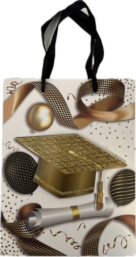 Dísztasak kicsi ballagási arany 3d