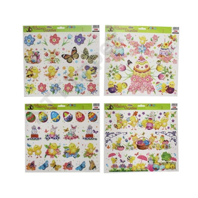 Ablakmatrica Glitteres Húsvéti 28x30cm FKD-7084