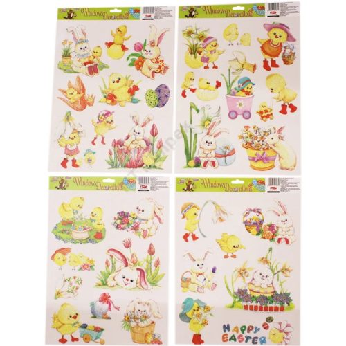 Ablakmatrica Glitteres Húsvéti 30x42cm FKD-7087