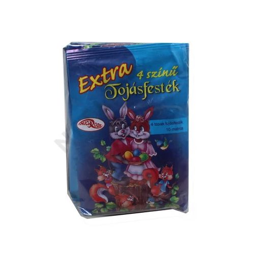 Tojásfesték 4 színű Extra+10db matrica