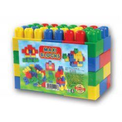 Építőkocka készlet, Maxi Blocks, 60 db,  25x13x18 cm