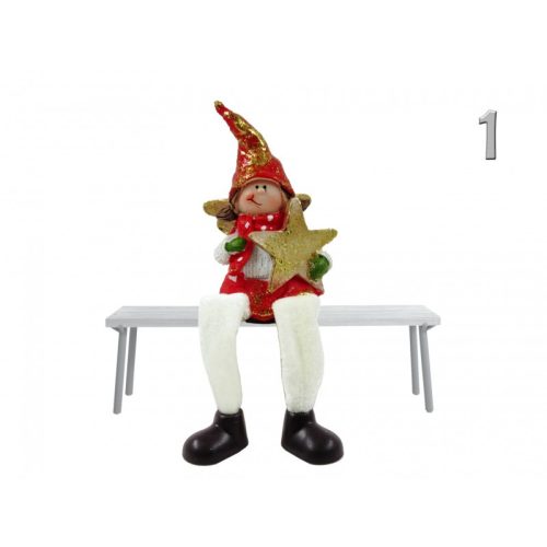 Lógólábú angyalka piros/zöld 10,5cm