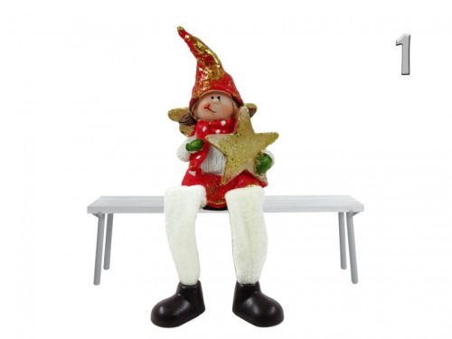 Lógólábú angyalka piros/zöld 10,5cm