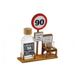   Születésnapi tábla  Pálinkás üveg 100ml + 1 pohár Boldog 90. Születésnapot 