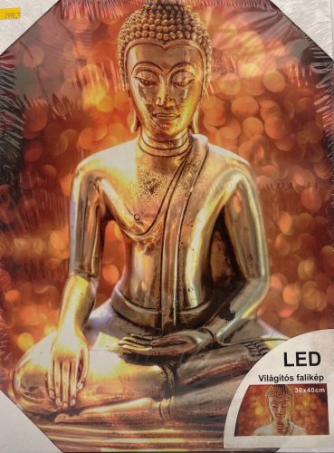 LEDes világító falikép budha 30x40cm 