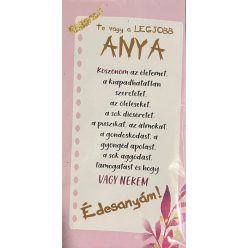  Hűtőmágnes Te vagy a legjobb Anya 7x13,5cm