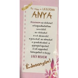  Hűtőmágnes Te vagy a legjobb Anya 7x13,5cm