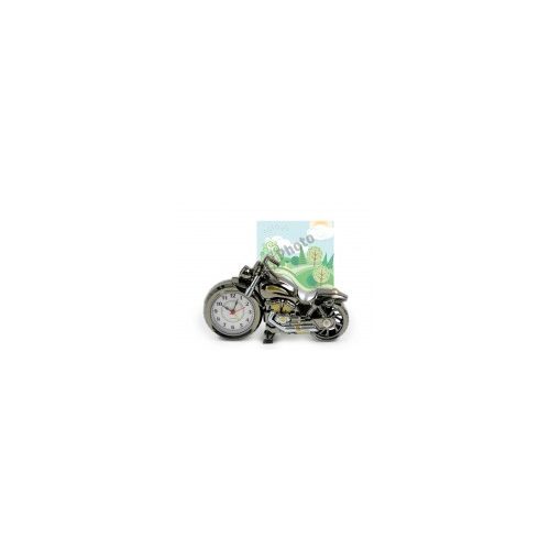 Ébresztőóra motor fényképtartóval 21x12cm