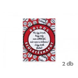   Üvegcímke matrica Boldog Születésnapot Örök fiatal 2db 9x12cm