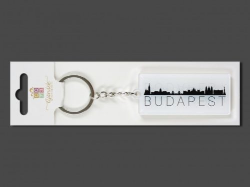 Kulcstartó fehér Budapest 7,5cm