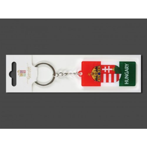 Kulcstartó Hungary címeres 7,5cm