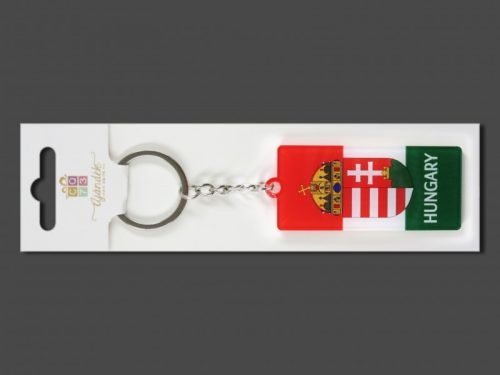 Kulcstartó Hungary címeres 7,5cm