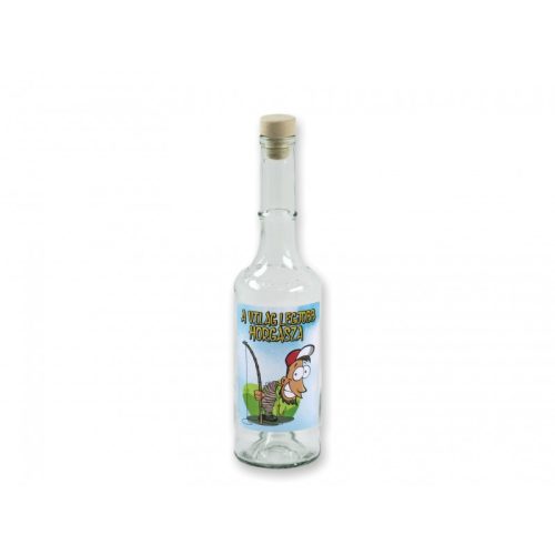 Pálinkás üveg 0,5L "A világ legjobb j.horgásza"
