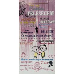   Dekor Fatábla feliratos 22x45cm "Van egy csodálatos feleségem"