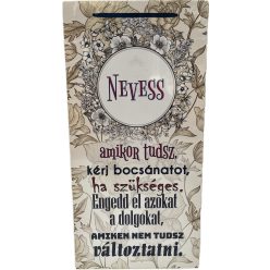   Dekor Fatábla feliratos 22x45cm "Nevess amikor tudsz"
