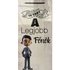   Dekor Fatábla feliratos 22x45cm "Te vagy a legjobb főnök"