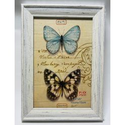 Fényképkeret műanyag 10*15 barna, krém 