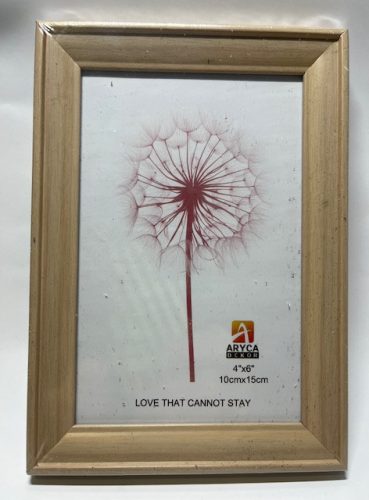 Fényképkeret műanyag 10*15 barna, krém 