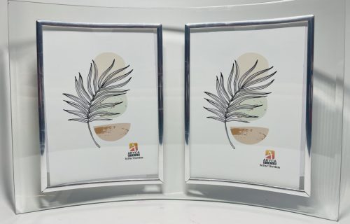 Fényképtartó üveg 13*18 dupla álló asztali hajlított