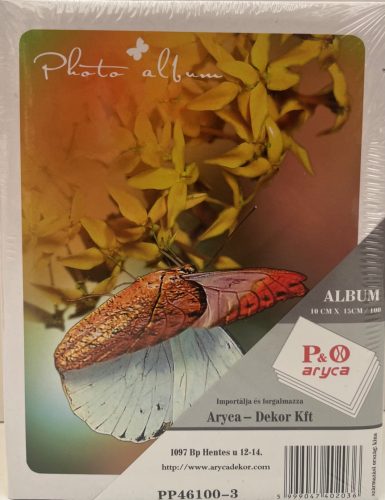 Fényképalbum pillangós 100db 10x15cm-es képhez PP46100-3