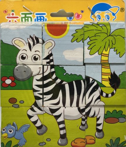 Mesekocka Állatos (zebra, oroszlán)