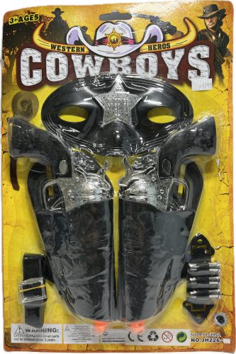 Cowboy szett 2pisztoly+serif szemálarc