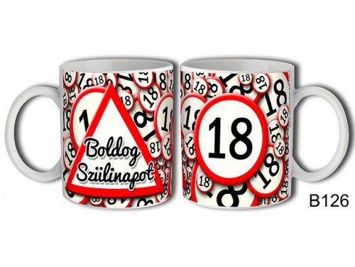Bögre 3 dl - 18 Boldog szülinapot 