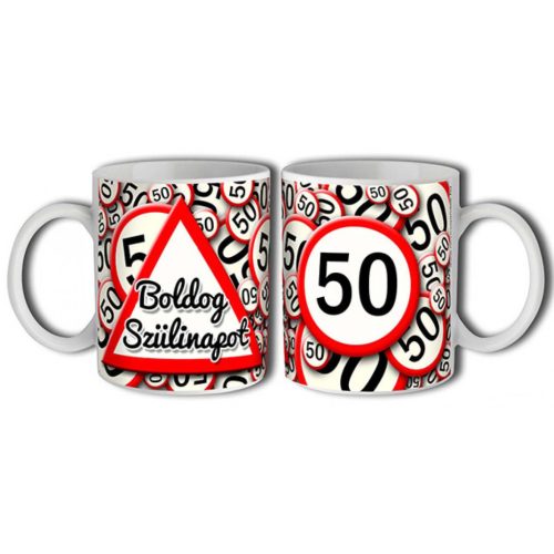 Bögre 3 dl - 50 Boldog szülinapot
