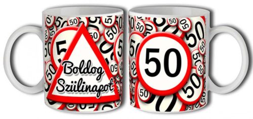 Bögre 3 dl - 50 Boldog szülinapot
