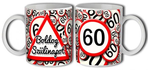 Bögre 3 dl - 60 Boldog szülinapot