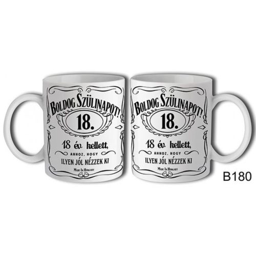 Bögre 3 dl - Boldog Szülinapot Jack 18
