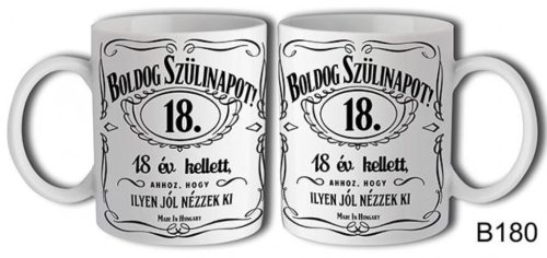 Bögre 3 dl - Boldog Szülinapot Jack 18