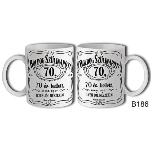 Bögre 3 dl - Boldog Szülinapot Jack 70
