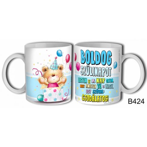 Bögre 3 dl Csodálatos Boldog Szülinapot Kék B424