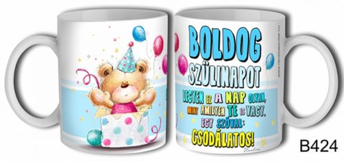Bögre 3 dl Csodálatos Boldog Szülinapot Kék B424