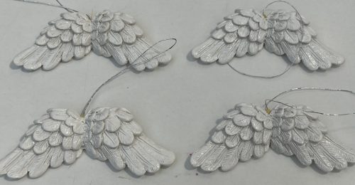 Angyalszárny Polyrezin fehér, 4db-os 7,5*3cm