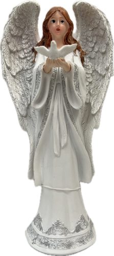 Angyal Polyrezin18cm (Galamb, imádkozik)