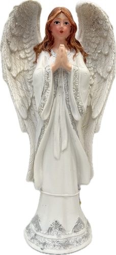 Angyal Polyrezin18cm (Galamb, imádkozik)