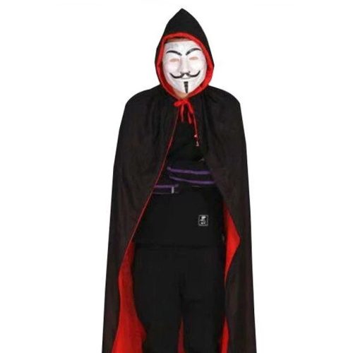Fekete-piros köpeny kapucnis 140 cm Cikkszám:	PG-554