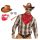 Cowboy jelmez szett ( kalap, szemüveg,szivar, kendő ) Cikkszám:	PG-CSZ