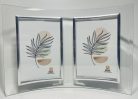 Fényképtartó üveg 10*15 dupla álló asztali hajlított
