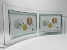 Fényképtartó üveg 10*15 dupla fekvő asztali hajlított