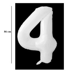   34 inch-es 4 Tejfehér - Milky Számos Super Shape Fólia Lufi