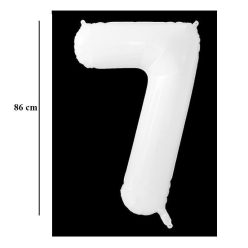   34 inch-es 7 Tejfehér - Milky Számos Super Shape Fólia Lufi