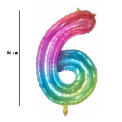 34 inch-es 6 Gradient Sugar Számos Super Shape Fólia Lufi