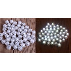   Fehér LED Golyók  (25 db/csomag) 200ft/db Gumilufiba való világítós golyó