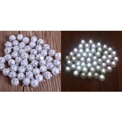   Fehér LED Golyók  (25 db/csomag) 200ft/db Gumilufiba való világítós golyó
