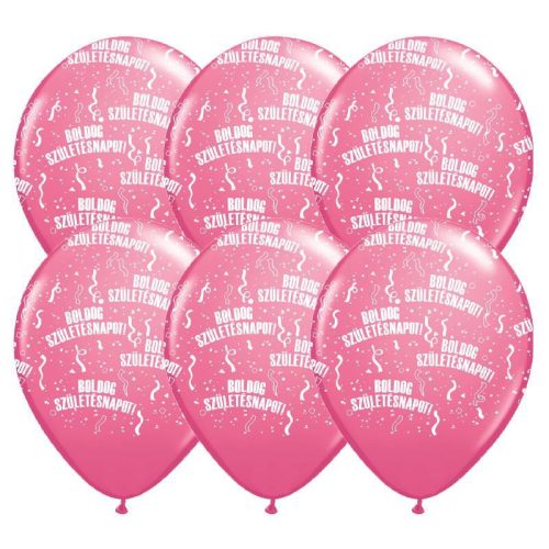 11 inch-es Boldog Születésnapot Rózsaszín - Rose Lufi