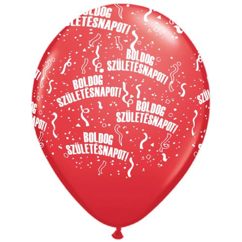 11 inch-es Boldog Születésnapot Red Lufi