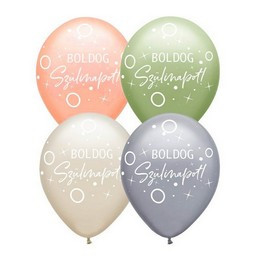 11 inch-es Boldog Szülinapot 2 Pastel Assortment Lufi (6 db/csomag)
